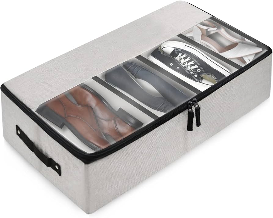Under Bed Storage Organizer – Foldable, Dustproof & Transparent