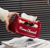 Bow Tissue Box Cover - Glossy Ribbon Tissue Holder