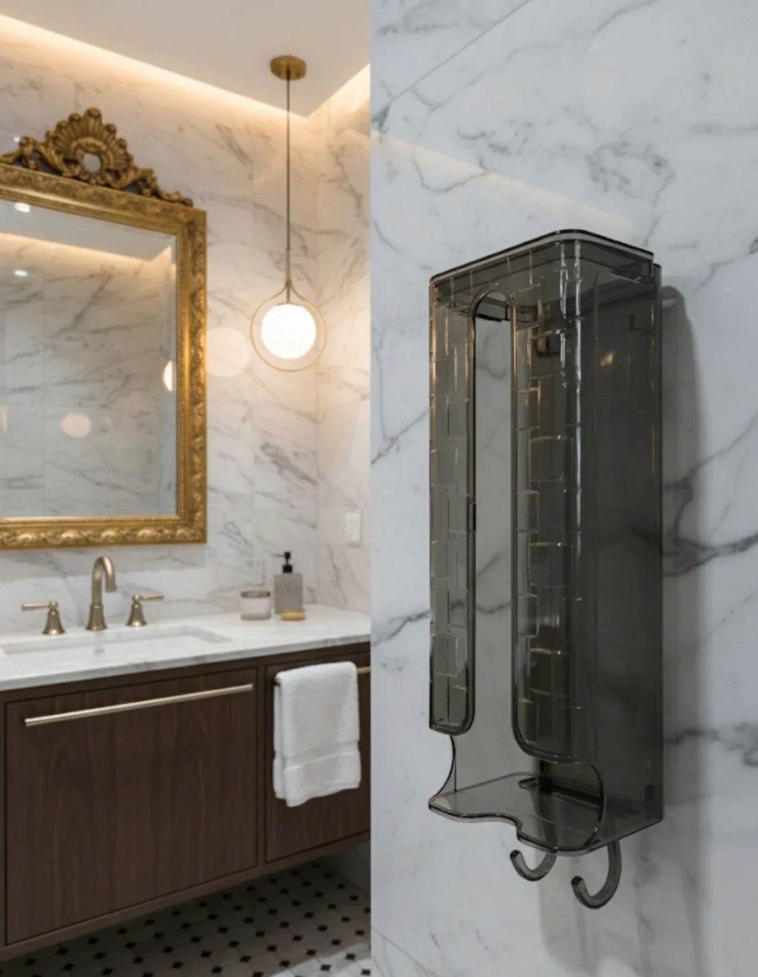 Acrylic Wall Mounted Tissue Holder – Modern Bathroom & Kitchen Dispenser - Clarify.pk