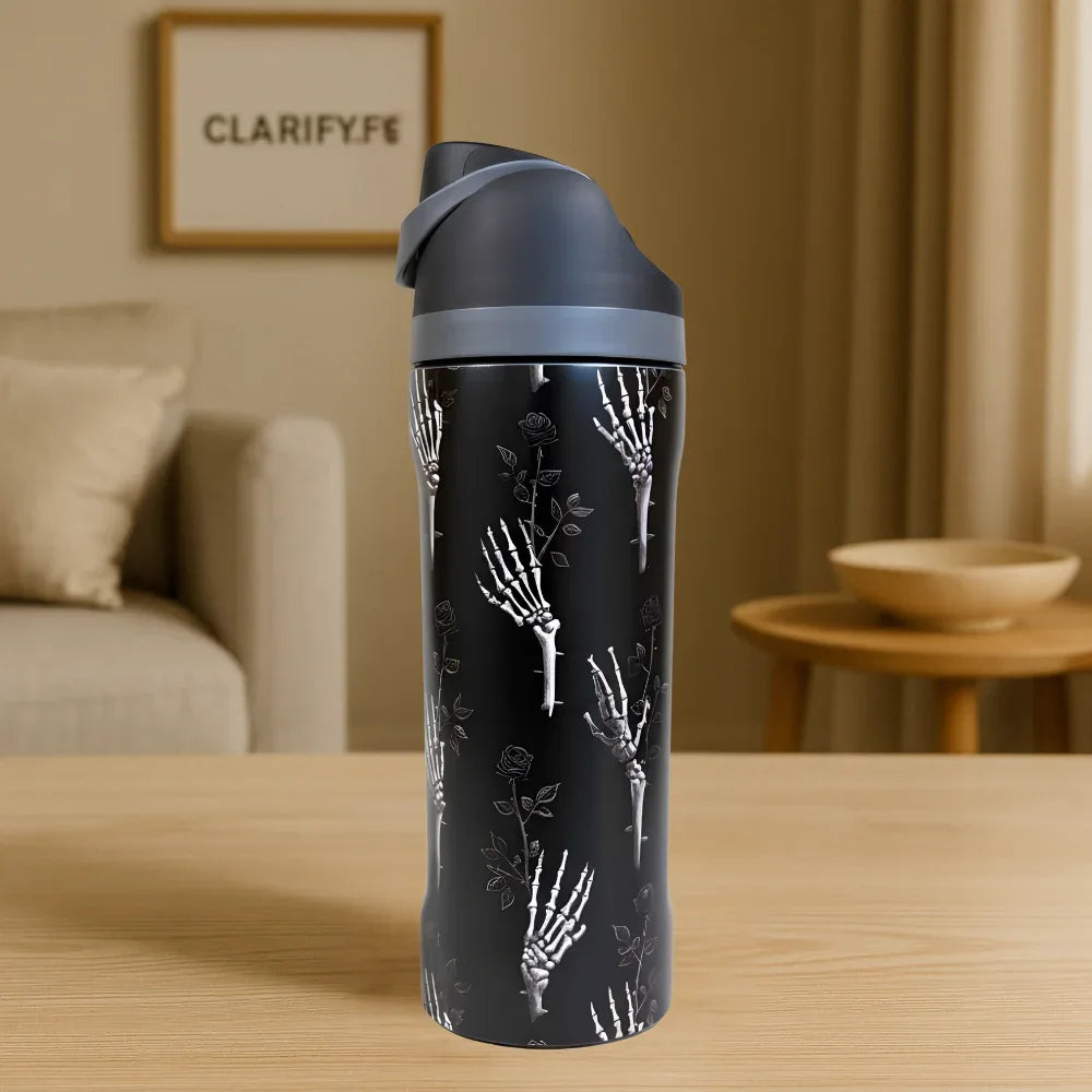 Premium Skeleton Hand 32oz Owala Bottle – Unique Water Bottle (950ml) - Clarify.pk