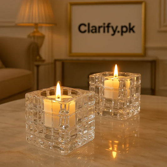 Mini Square Crystal Candle – Decorative Scented Candle - Clarify.pk
