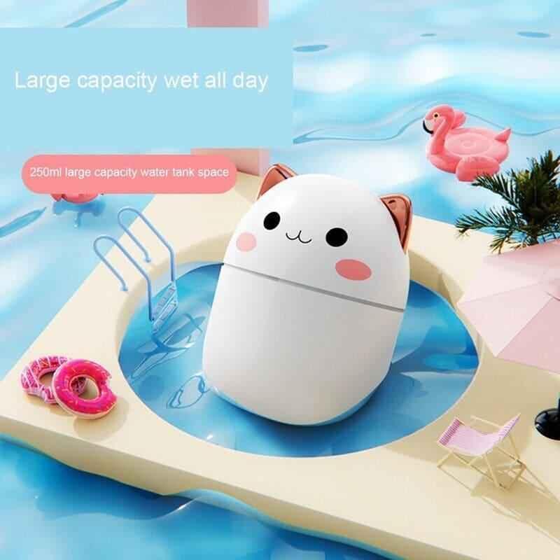 200ml Cat Humidifier - Adorable Cute Cat Design for Home and Office - Clarify.pk