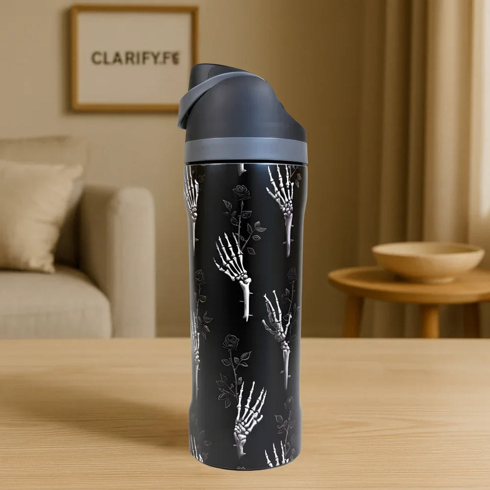 Premium Skeleton Hand 32oz Owala Bottle – Unique Water Bottle (950ml) - Clarify.pk