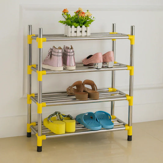 Premum Quality 4-Layer Shoe Rack – Space-Saving Storage Shelf - Clarify.pk
