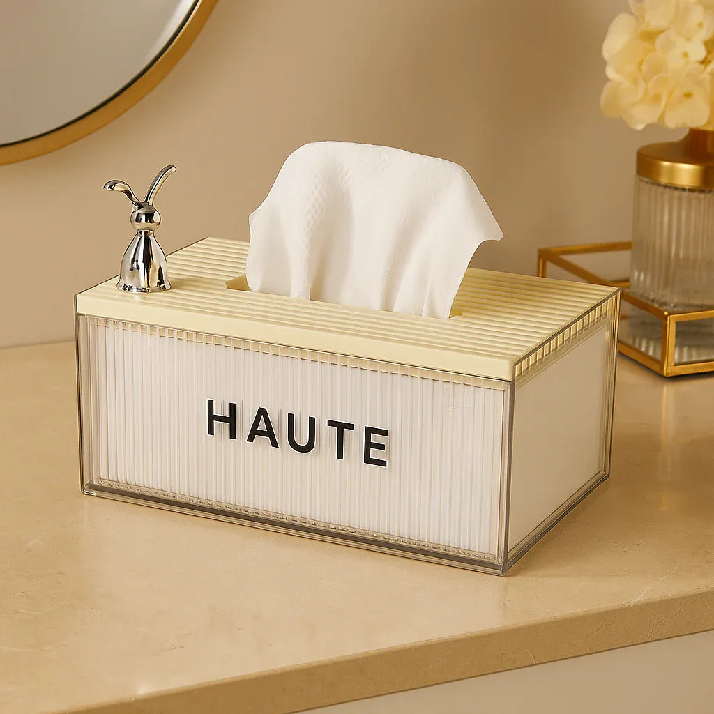 Haute Tissue Box – Stylish Modern Tissue Holder for Home & Office - Clarify.pk