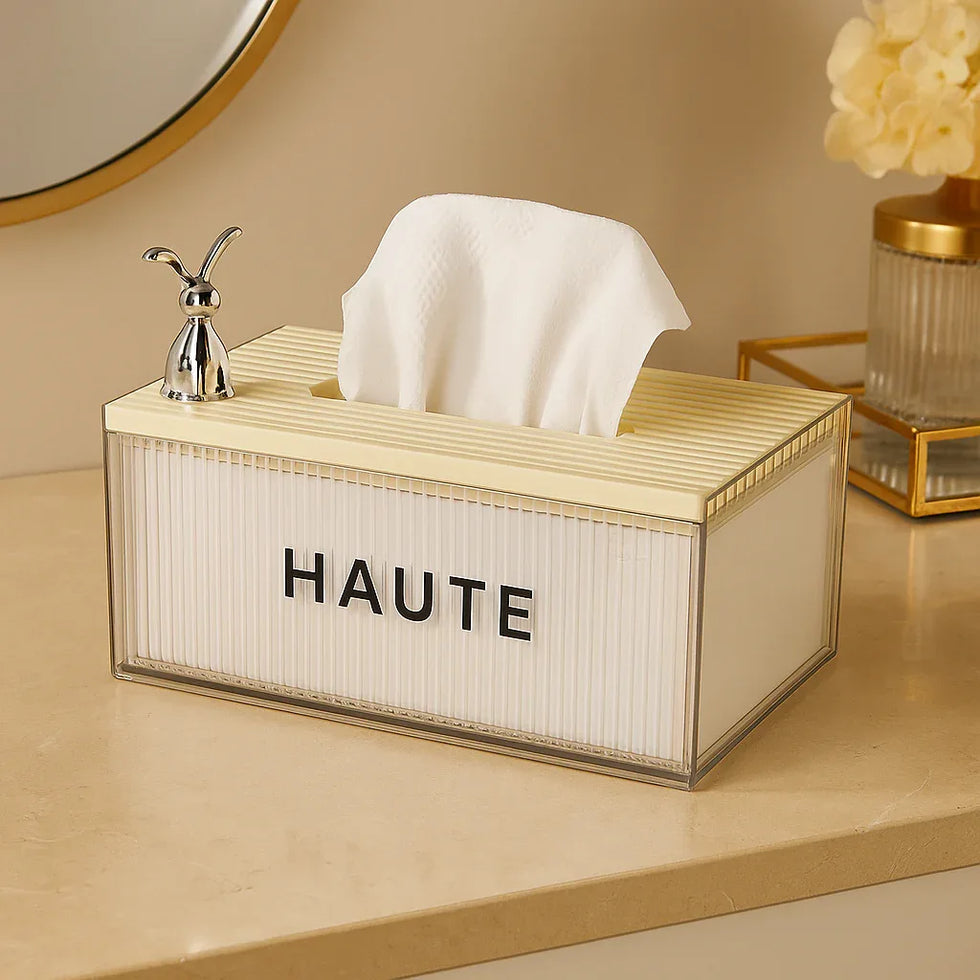 Haute Tissue Box – Stylish Modern Tissue Holder for Home & Office - Clarify.pk