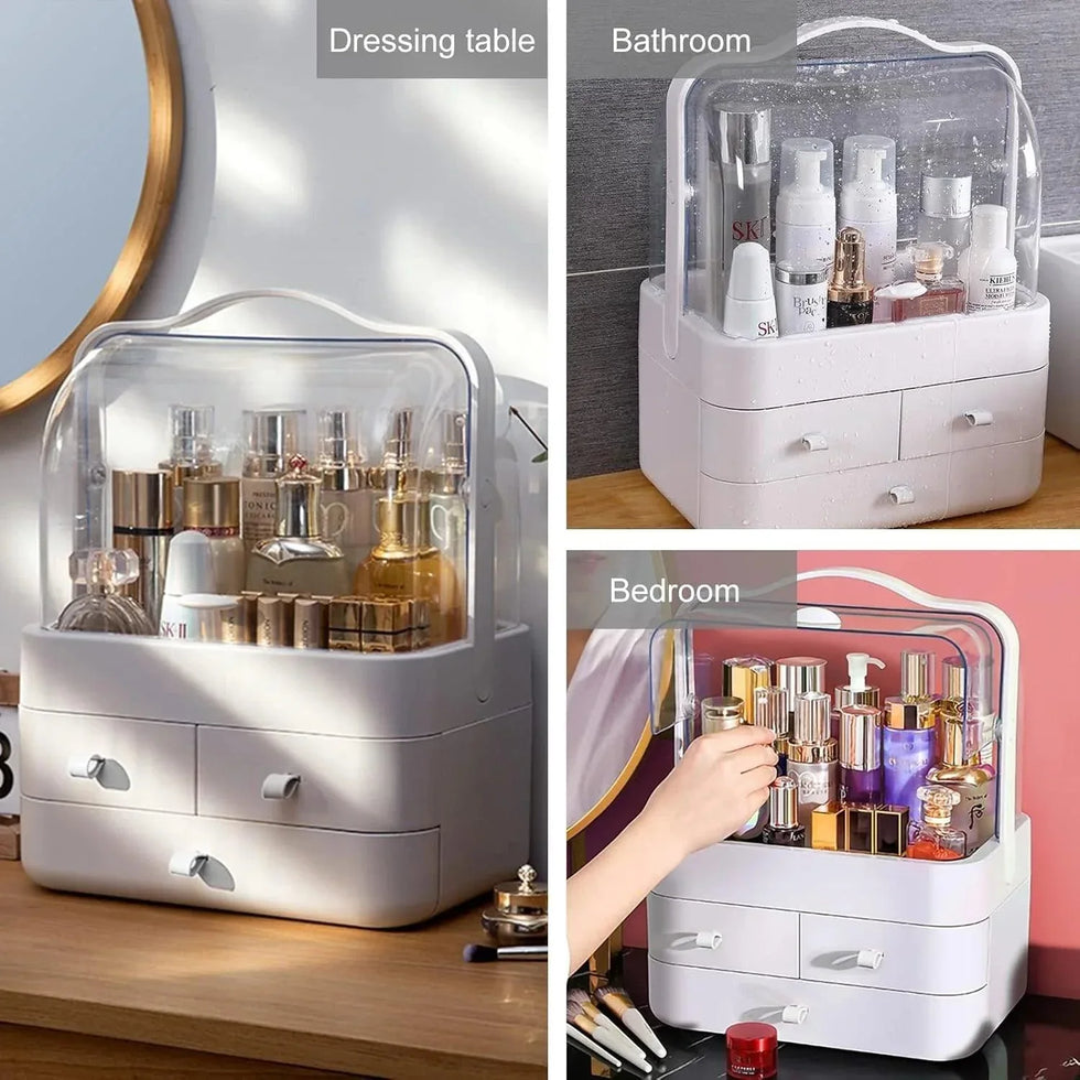 Cosmetic Organizer with Drawers: 3-Drawer Makeup Storage Solution - Clarify.pk