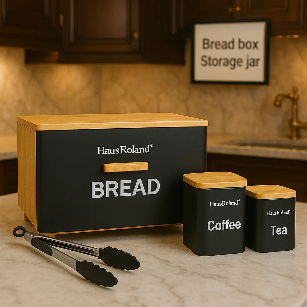 3pcs Bread Box Set with Tong – Kitchen Storage - Clarify.pk