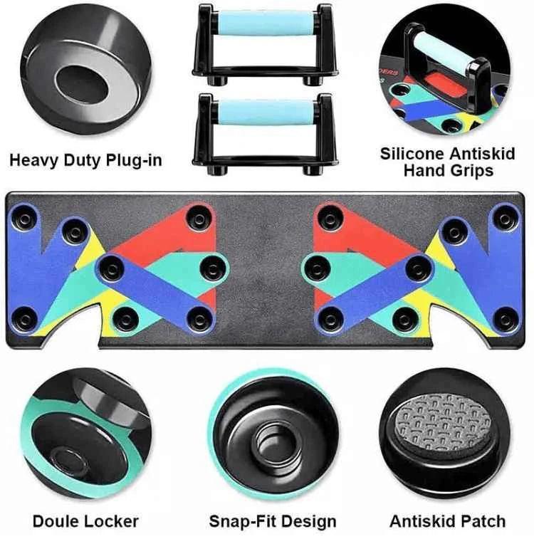 9-in-1 Push Up Rack System for Men and Women - Versatile Home Workout Equipment - Clarify.pk