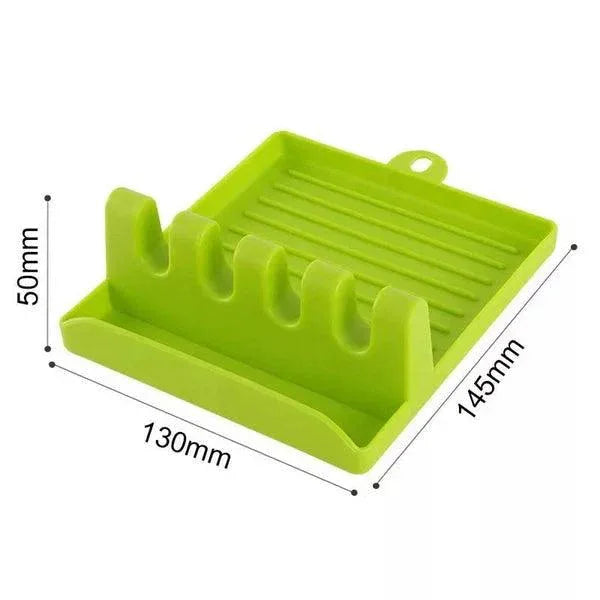 4-Step Spoon and Lid Holder Kitchen Organizer Stand for Efficient Storage