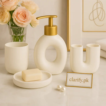 Luxury Bathroom Accessory Set – 4 Pieces - Clarify.pk