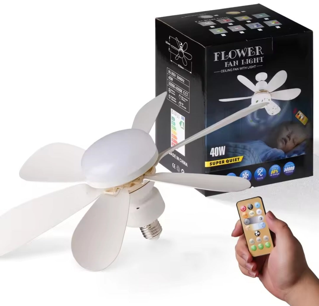 2-in-1 LED Ceiling Fan Light with Remote