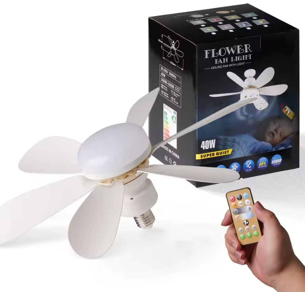 2-in-1 LED Ceiling Fan Light with Remote