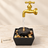 Tap Design Tabletop Water Fountain with Pebbles – Indoor Electric Faucet Decor