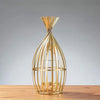 Modern Geometric Metal Pinjra Candle Stand