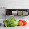 Wall Mounted Spice Rack - 4 Grid Kitchen Organizer for Easy Access and Storage - Clarify.pk