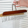 Multifunctional Wooden Hanger with 8 Hooks for Organizing Suspender and Accessories - Clarify.pk
