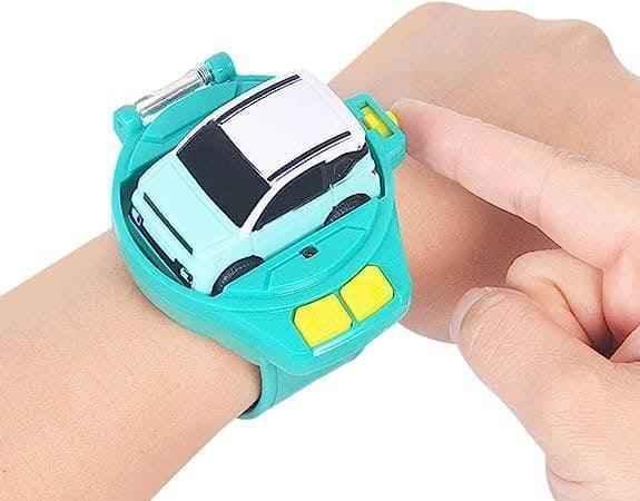 Mini Remote Control Car - Rechargeable Watch Car for Kids with Silicone Strap