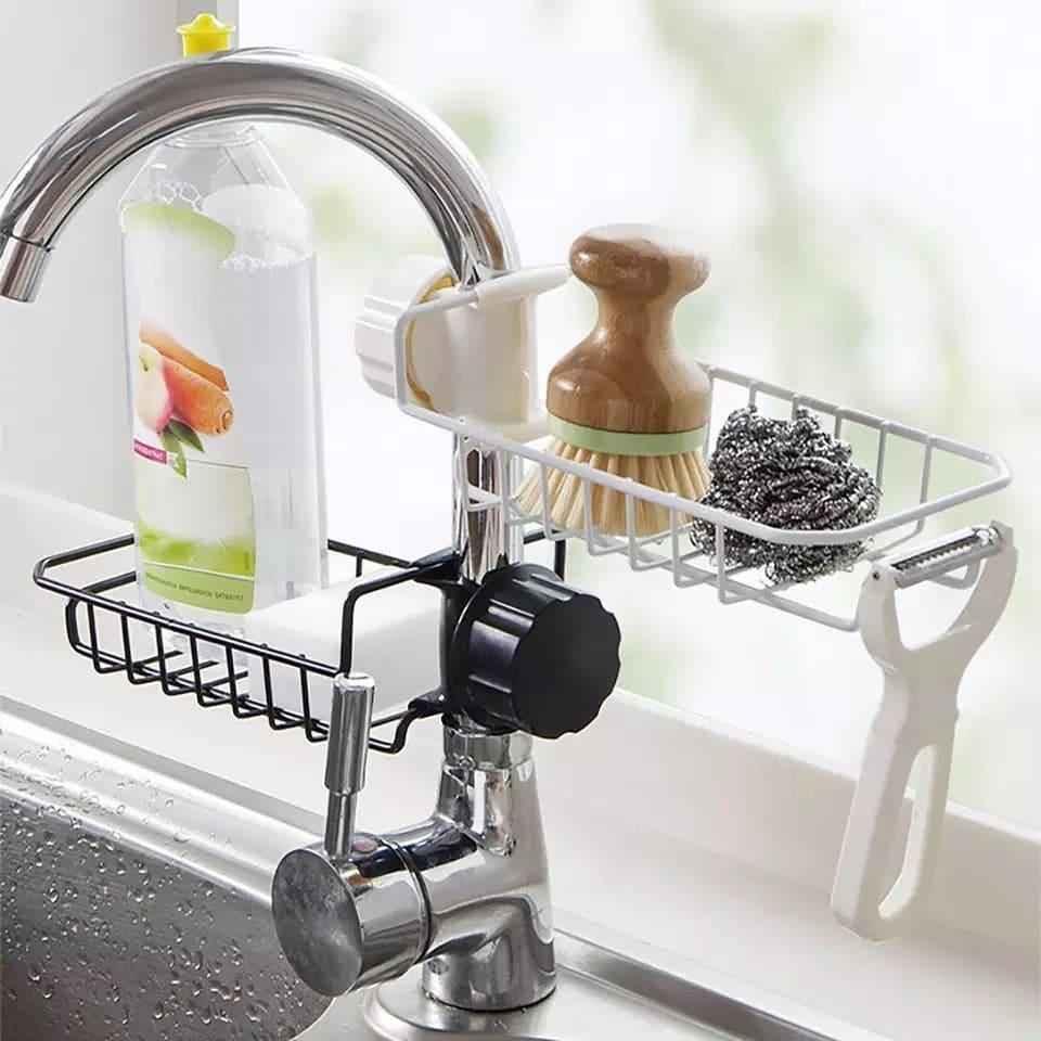 Premium Stainless Steel Sink Organizer for Kitchen and Bathroom Storage - Clarify.pk