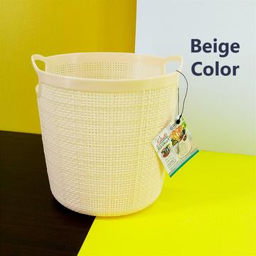 Floral Circular Storage Basket - Elegant Home Organizer