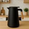 Luxury Black Thermos Jug with Golden Handle – 1Liter - Clarify.pk