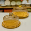 Cake Dish with Acrylic Cover – Bamboo Wooden Base - Clarify.pk