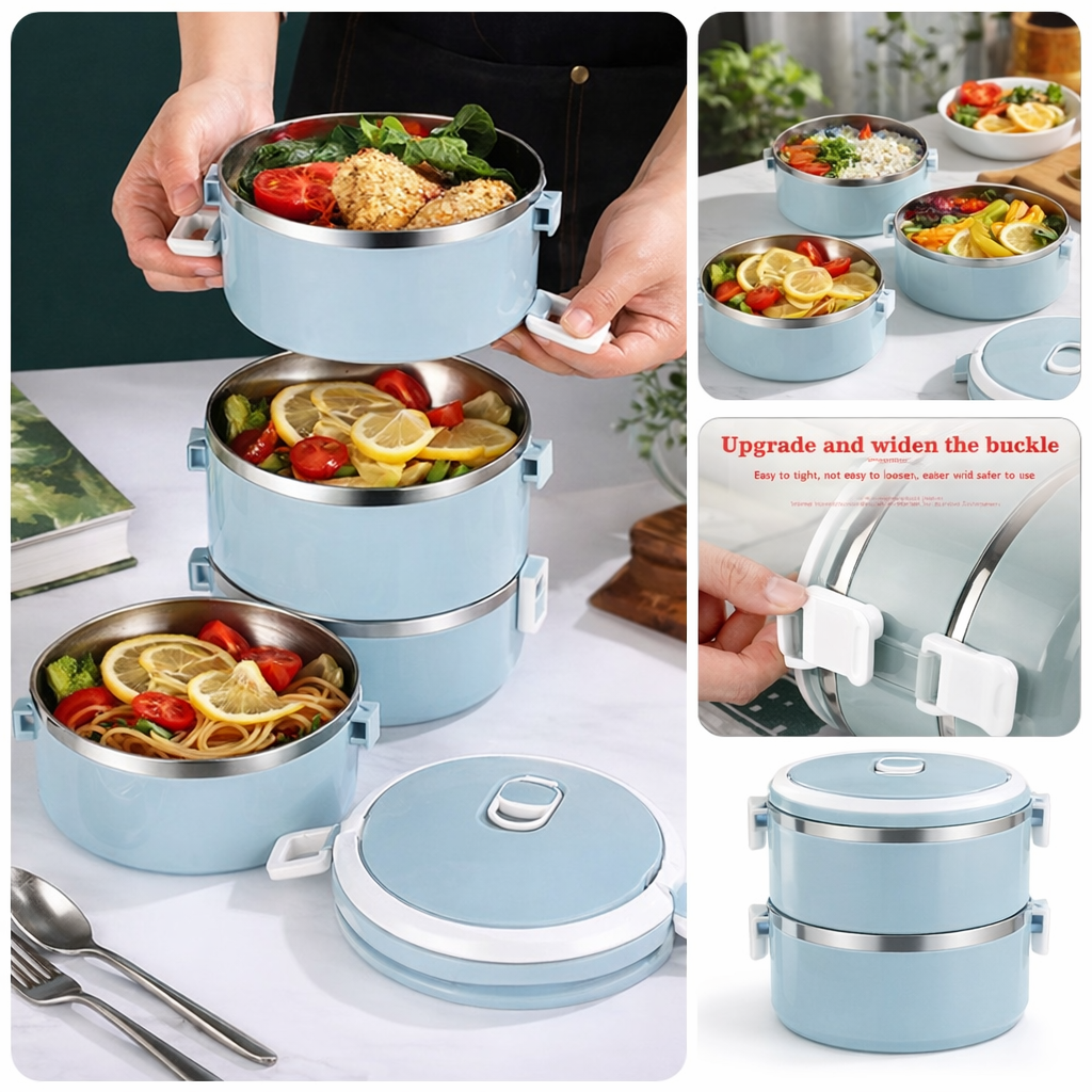 Premium Portable Stainless Steel Thermal Lunch Box AB