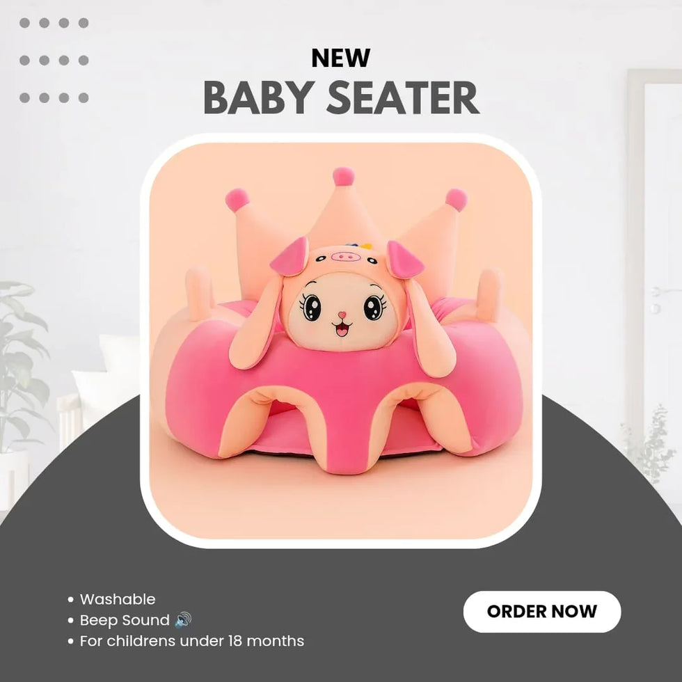 Premium Baby Support Sofa Seater – Pink Pig Edition - Clarify.pk