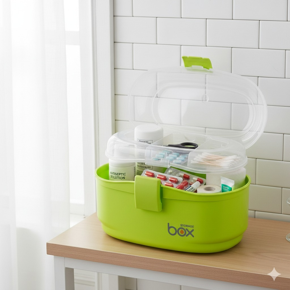 Oval Storage Box with Transparent Lid – Multipurpose Organizer GH