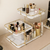 Luxury 2-Tier Marble Style Cosmetics Organizer
