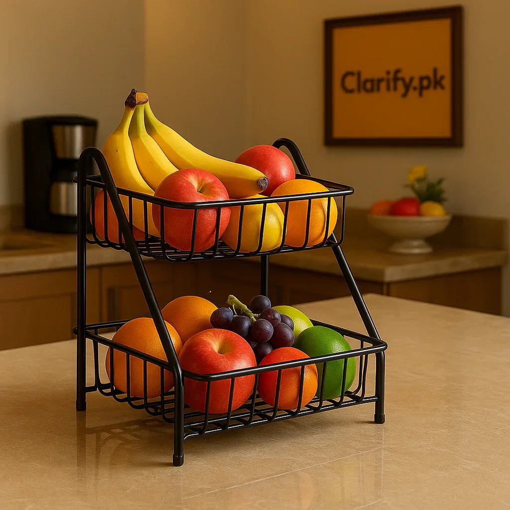 2 Layer Multipurpose Stand – Metal Storage Rack - Clarify.pk