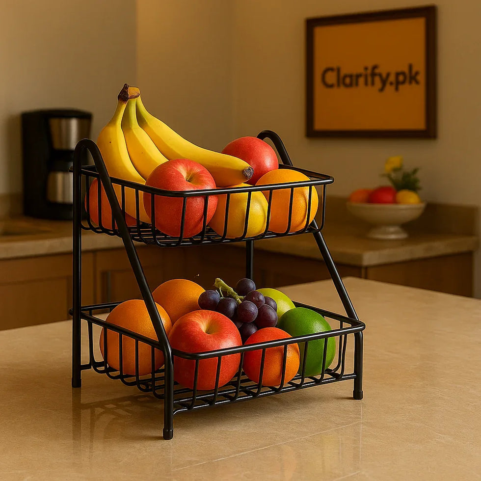 2 Layer Multipurpose Stand – Metal Storage Rack - Clarify.pk