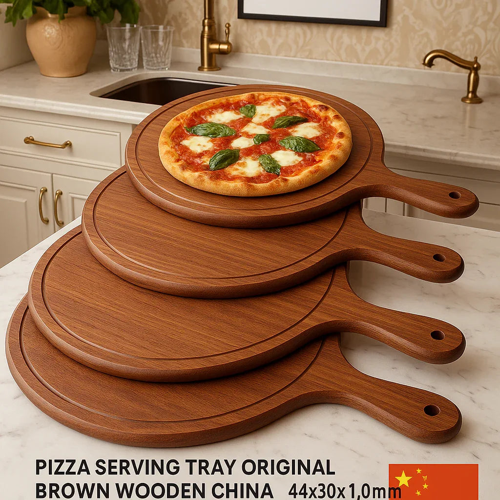 Premium Wooden Pizza Serving Tray - Clarify.pk