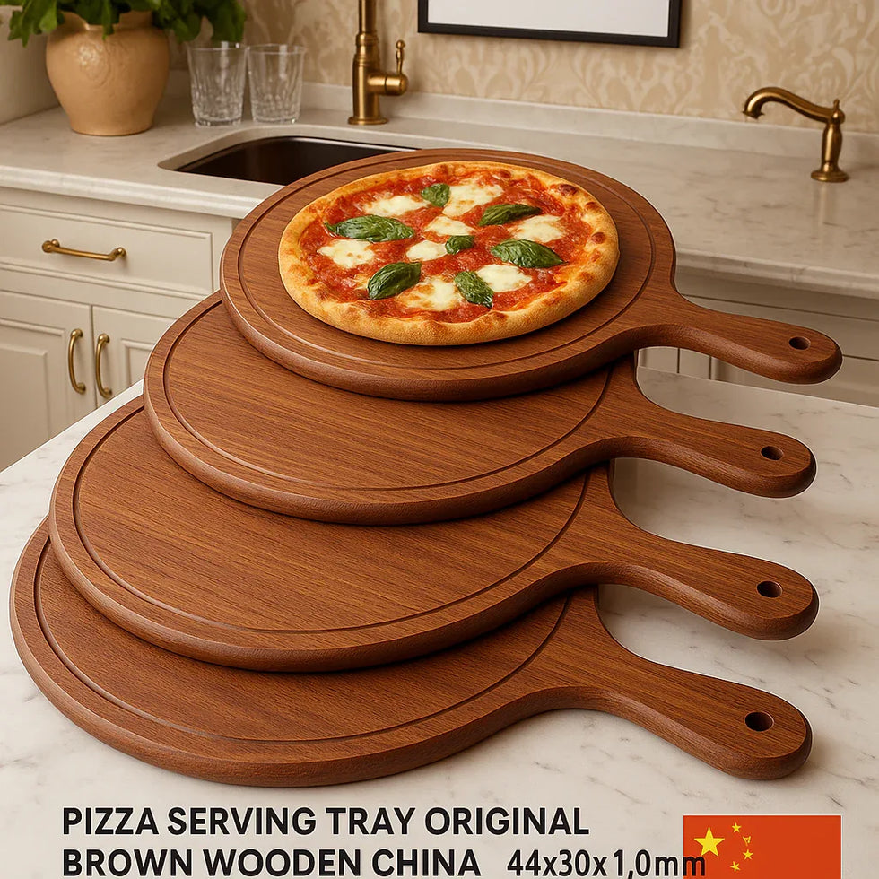 Premium Wooden Pizza Serving Tray - Clarify.pk