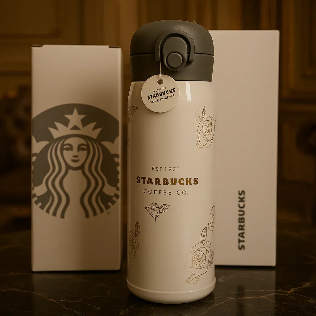 Starbucks Floral Stainless Steel Bottle - Premium Edition - Clarify.pk