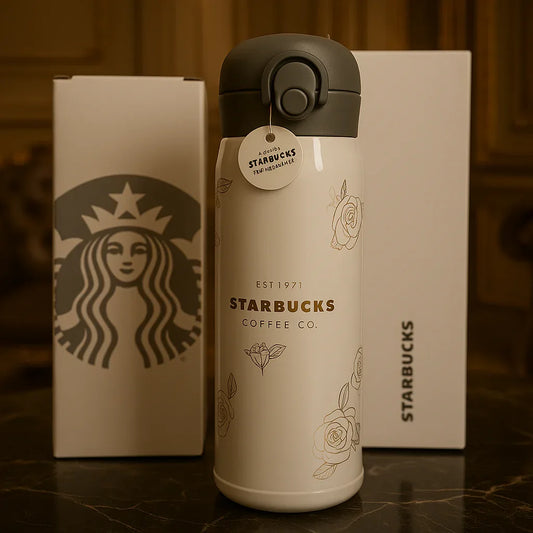 Starbucks Floral Stainless Steel Bottle - Premium Edition - Clarify.pk