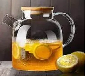 لکڑی کے ڈھکن کے ساتھ پریمیم 1800ml گلاس کیتلی