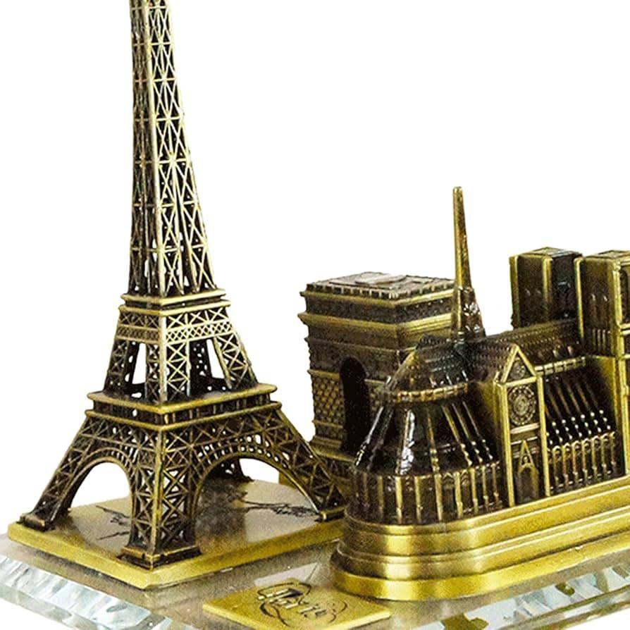 Metal Eiffel Tower Statue – Paris Themed Bronze Showpiece - Clarify.pk
