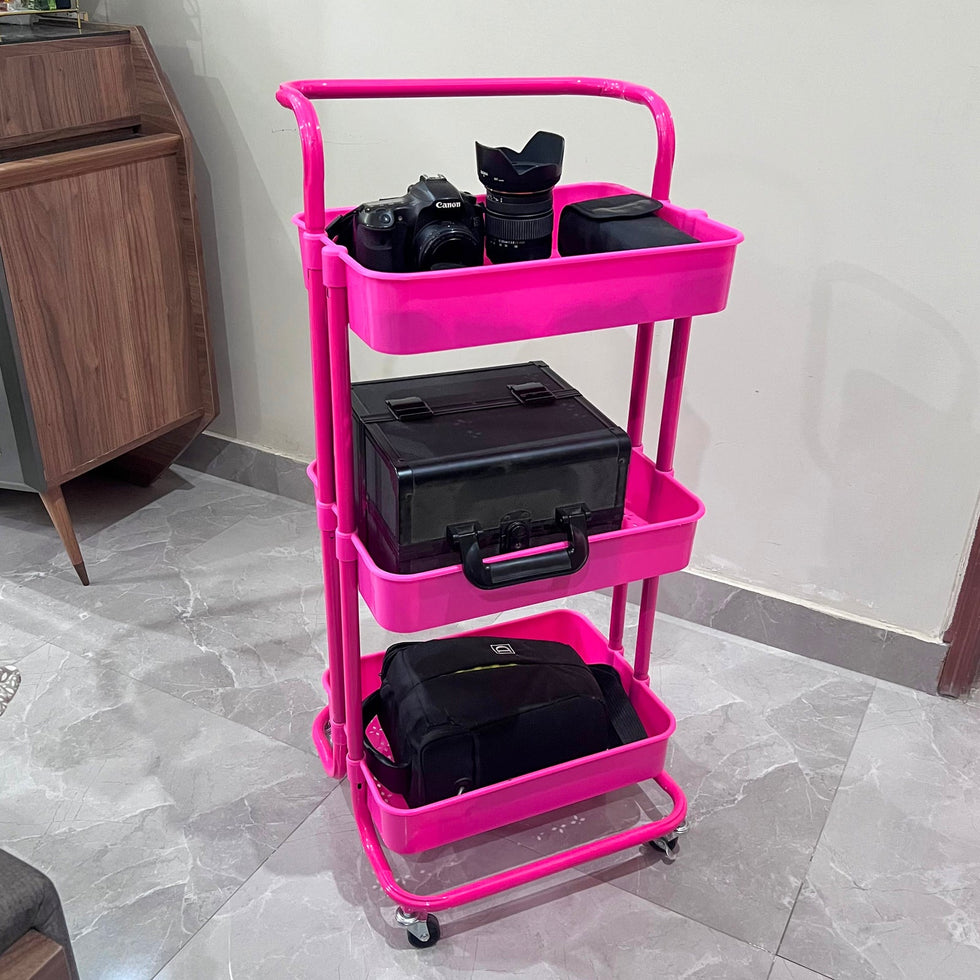 Glow 3-Tier Multi-Purpose Organizer Utility Trolley