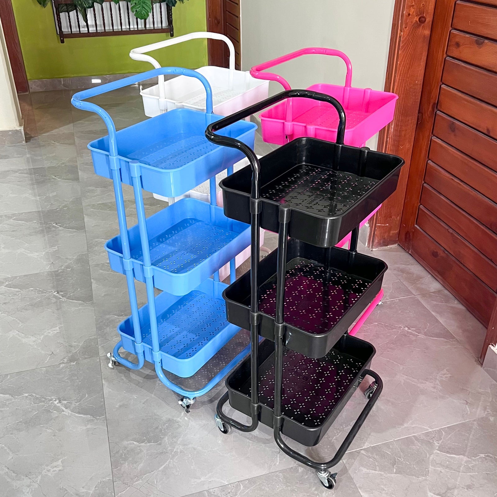 Glow 3-Tier Multi-Purpose Organizer Utility Trolley