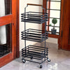 Trio Stack 3-Tier Metal Rolling Utility Cart
