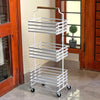 Trio Stack 3-Tier Metal Rolling Utility Cart