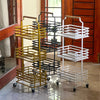 Trio Stack 3-Tier Metal Rolling Utility Cart