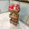 Trio Stack 3-Tier Metal Rolling Utility Cart