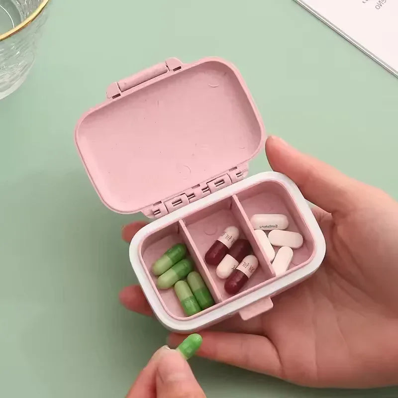 3 Compartment Pill Box - Portable & Durable