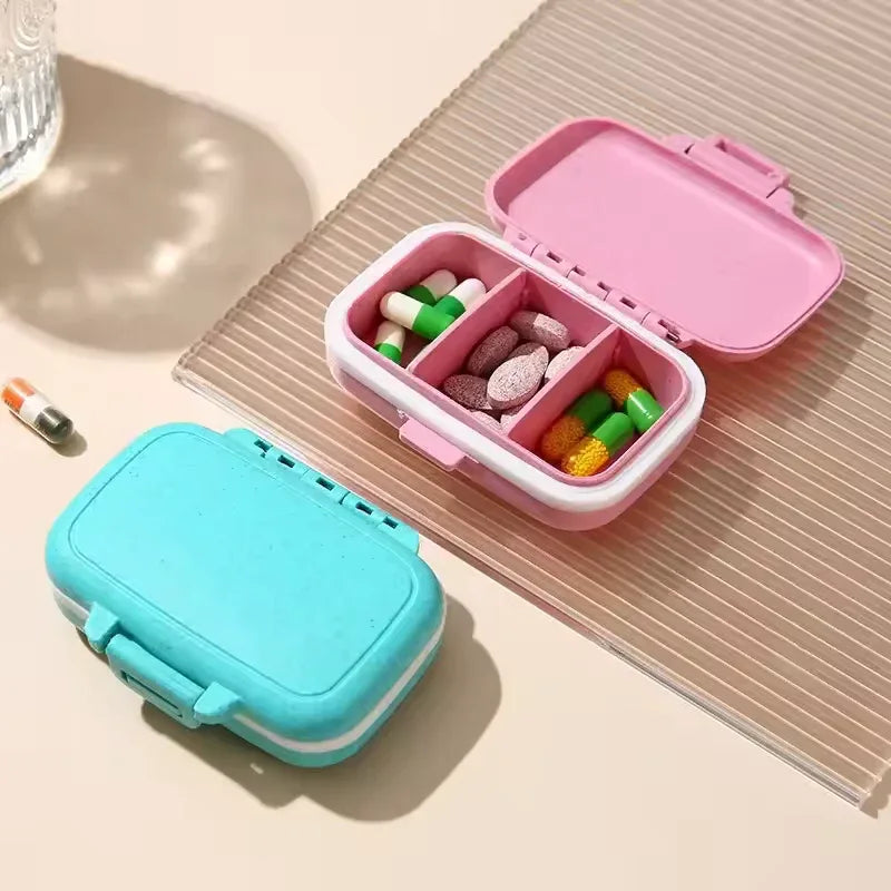 3 Compartment Pill Box - Portable & Durable