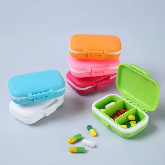 3 Compartment Pill Box - Portable & Durable