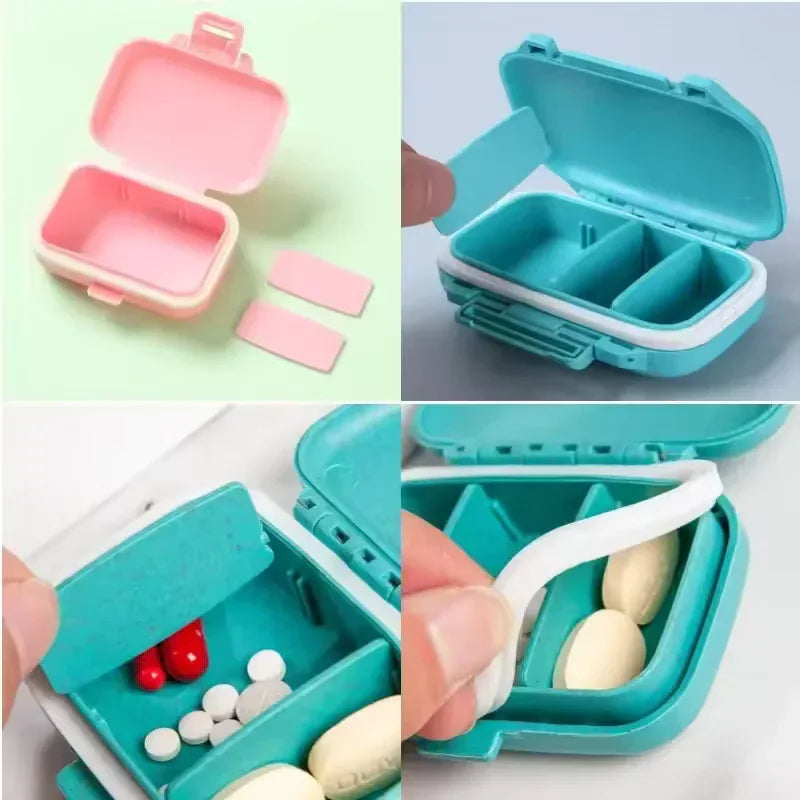 3 Compartment Pill Box - Portable & Durable