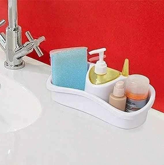 3 in 1 Dish Soap Dispenser with Sponge Holder - Clarify.pk