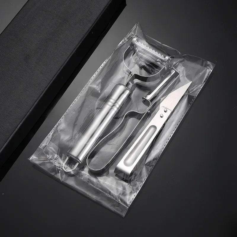 3 in 1 Kitchen Peeler and Grater Stainless Steel